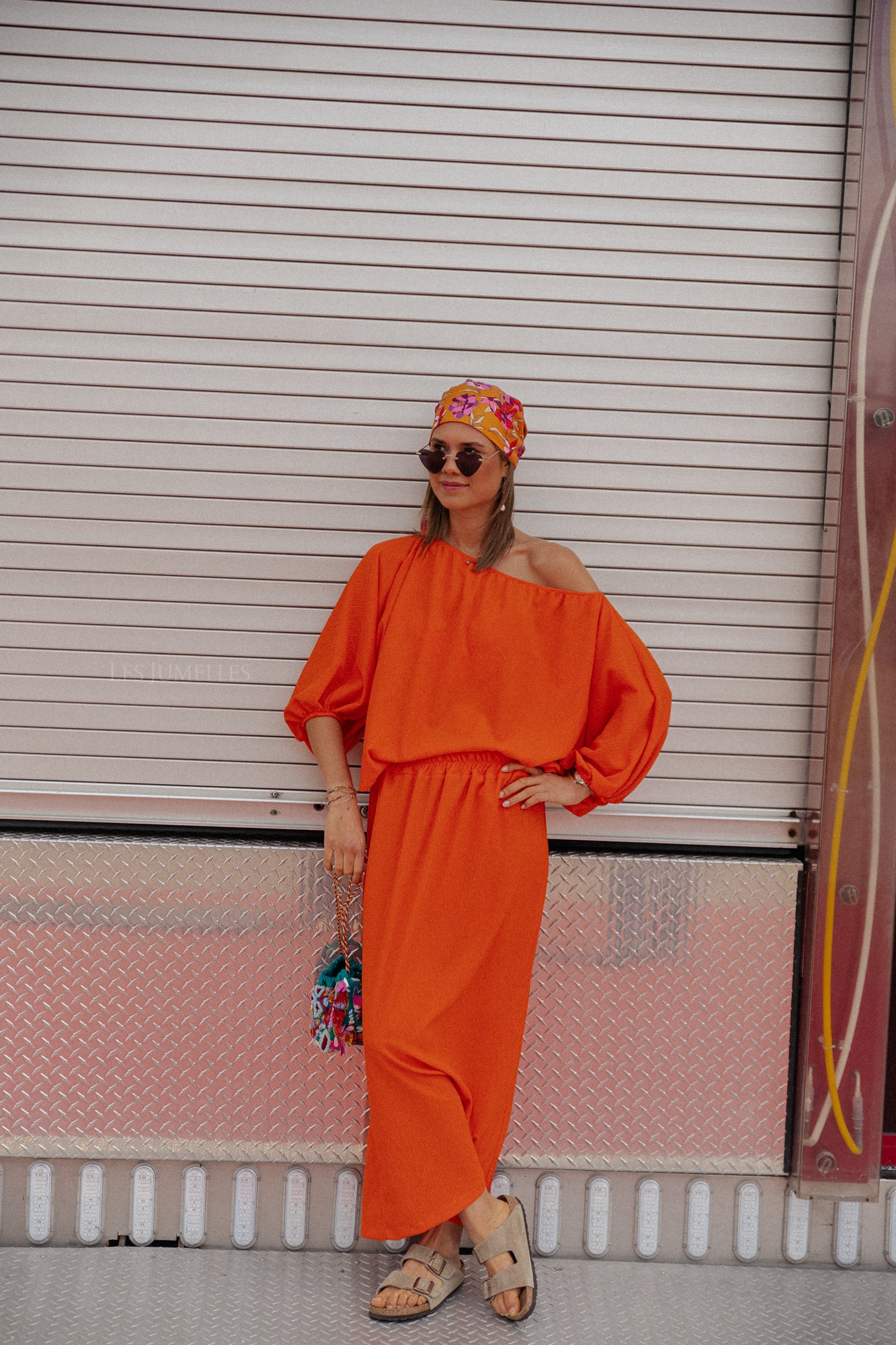 Jupe Aubrey orange foncé