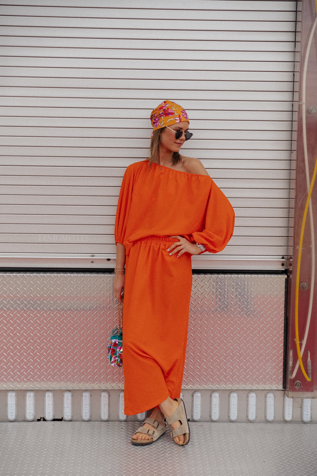 Jupe Aubrey orange foncé