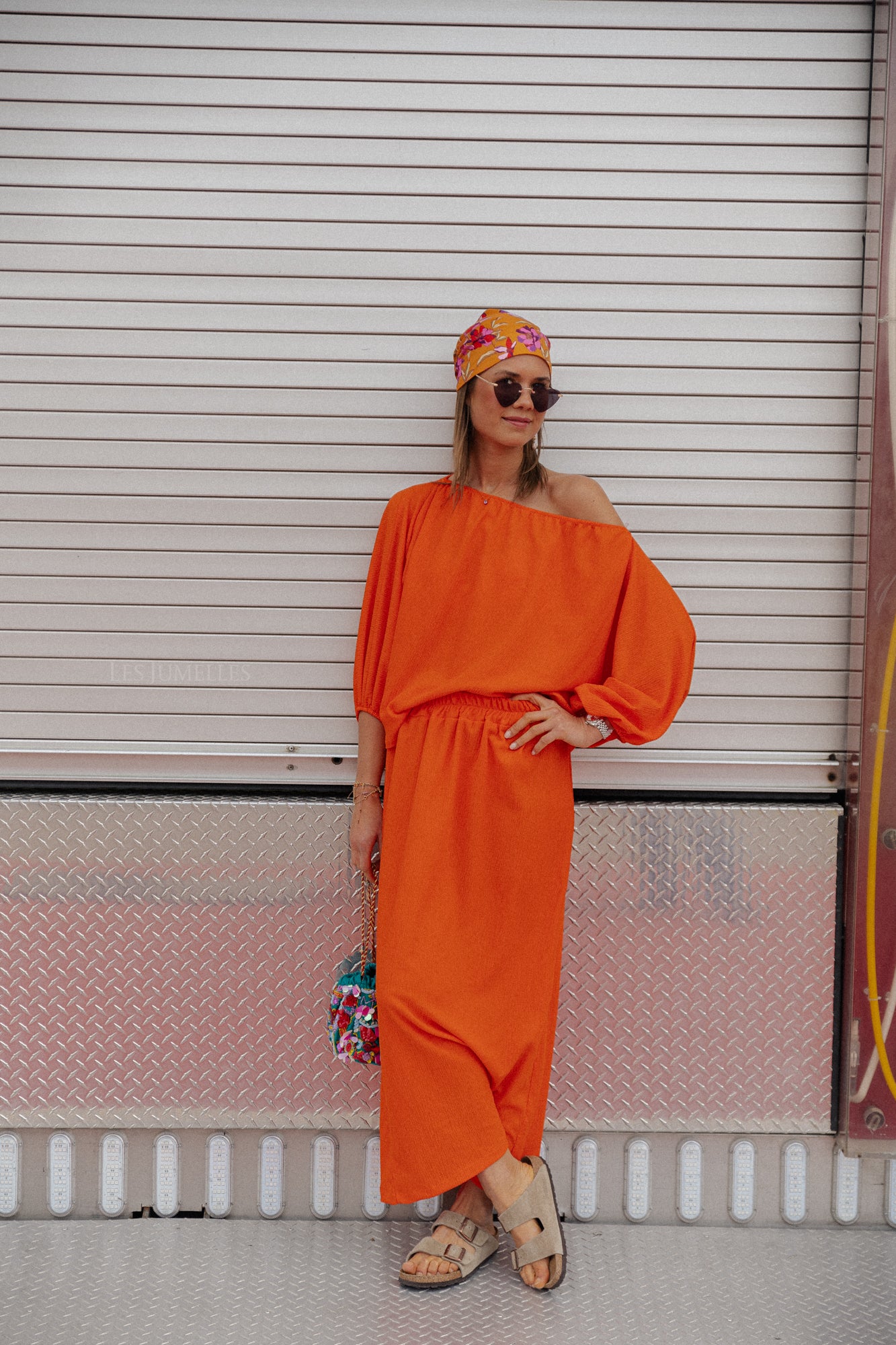 Jupe Aubrey orange foncé