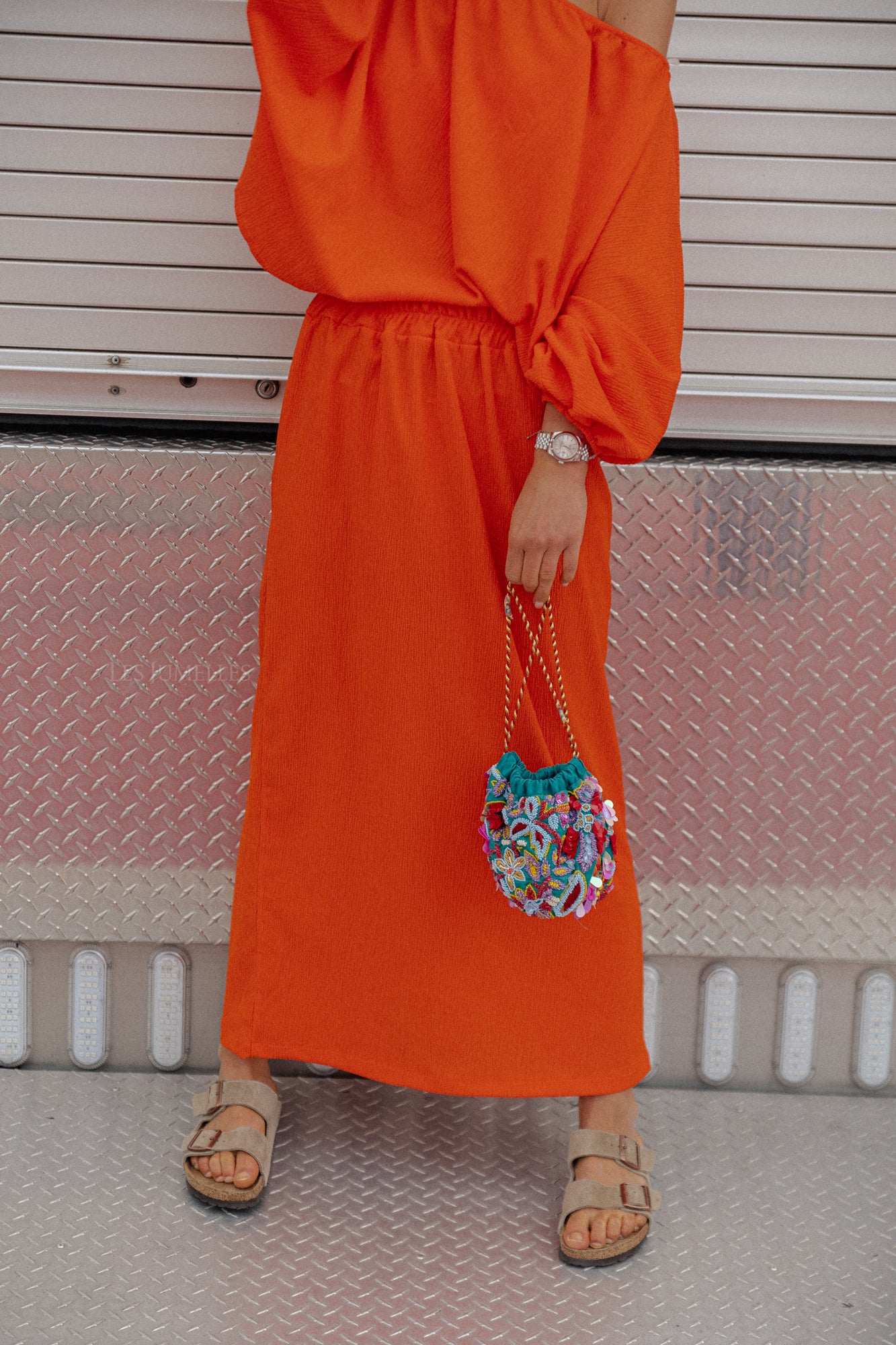Jupe Aubrey orange foncé