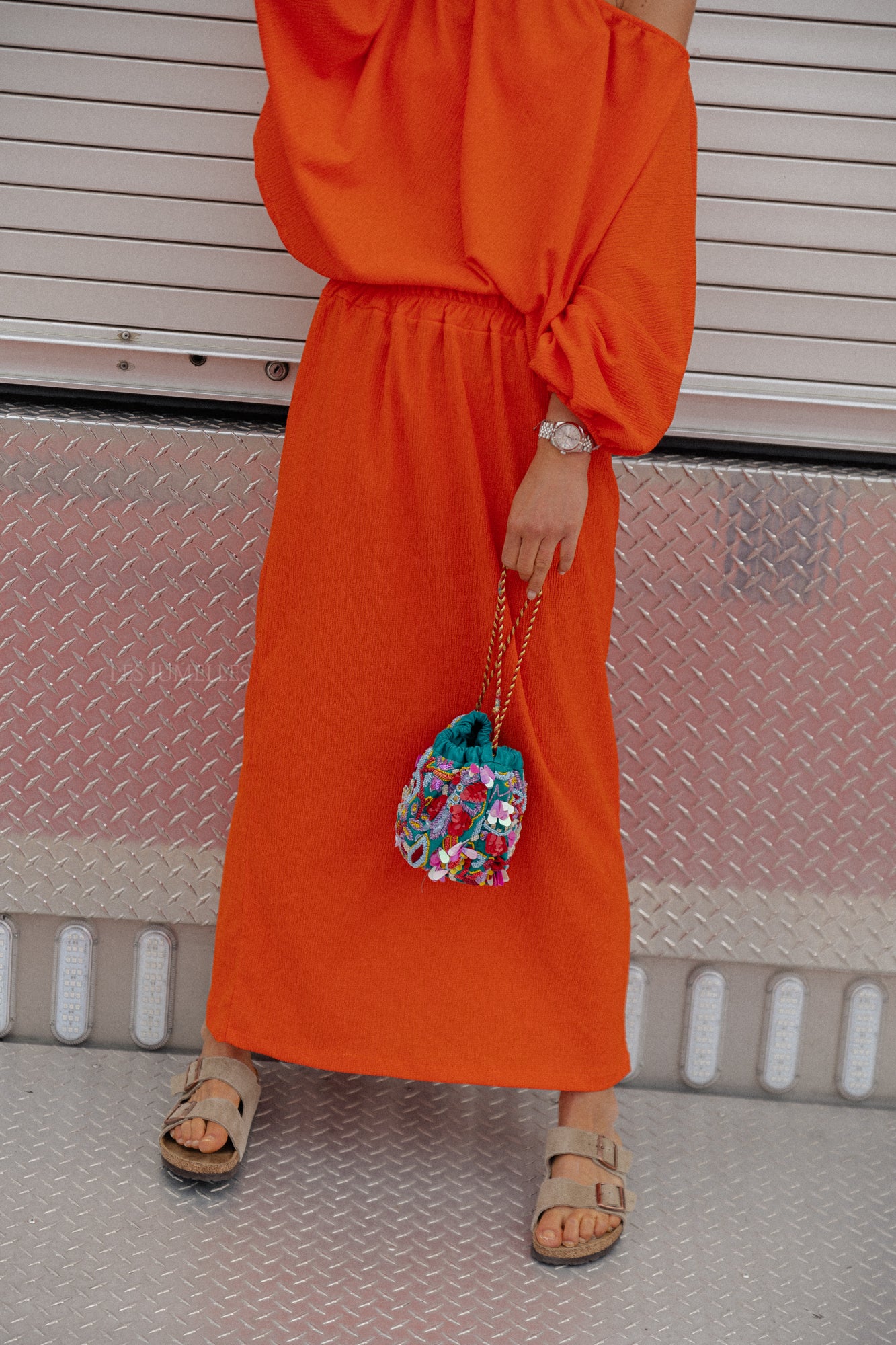 Jupe Aubrey orange foncé