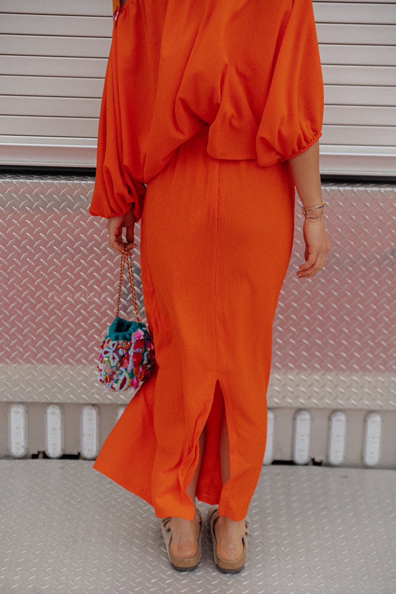 Jupe Aubrey orange foncé