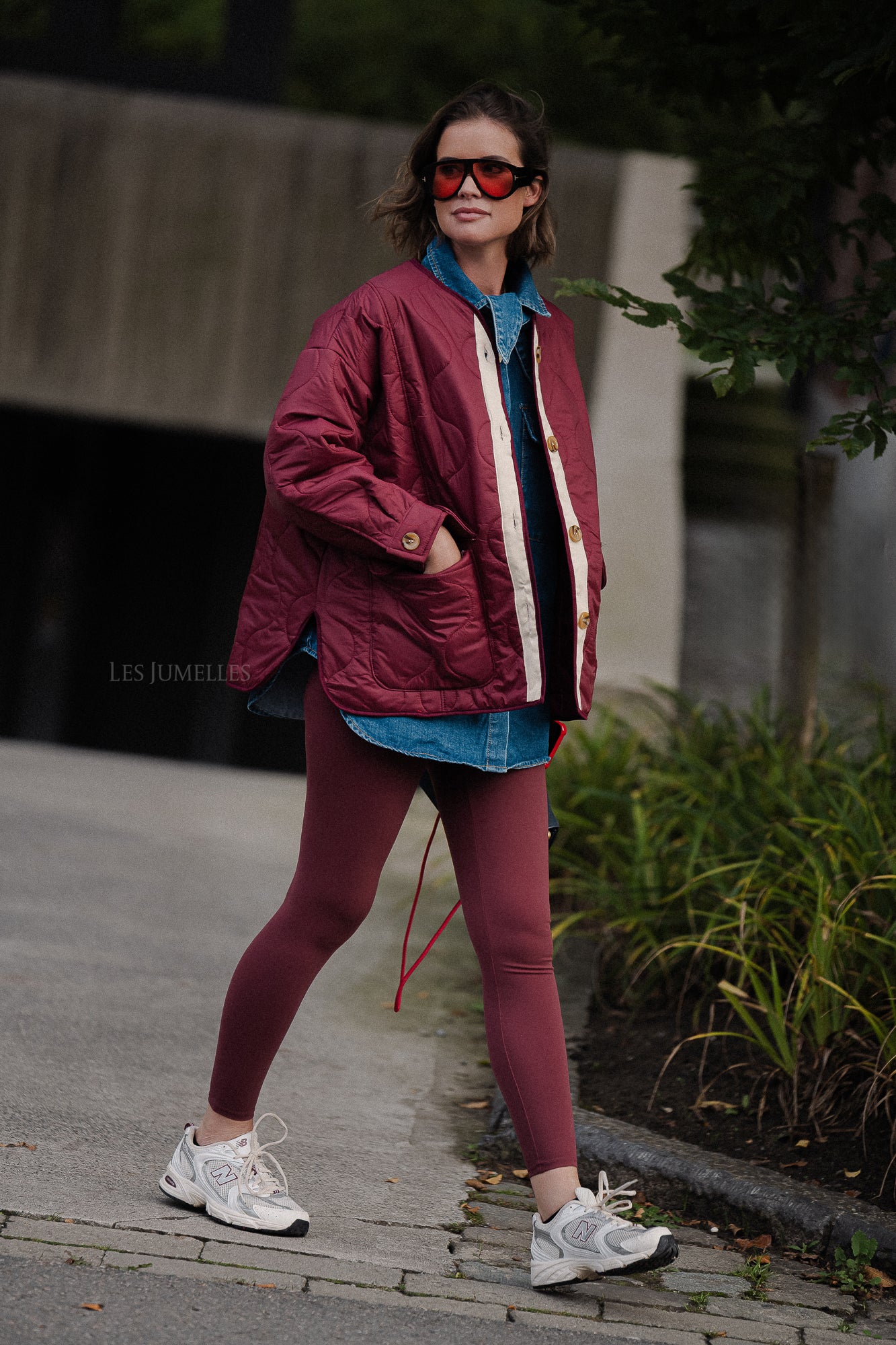 Josephine langes bedrucktes Schulterfreies Kleid fuchsia/rot
