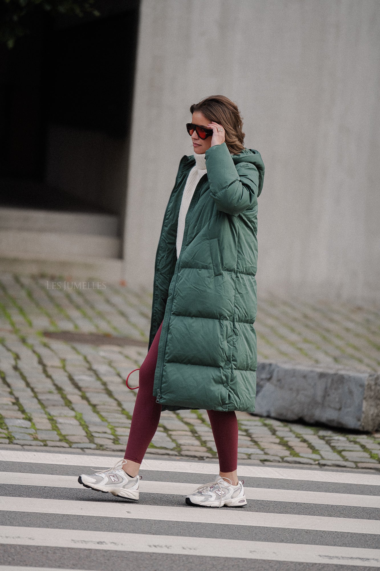 YASIrima LS Lange Daunenjacke grün