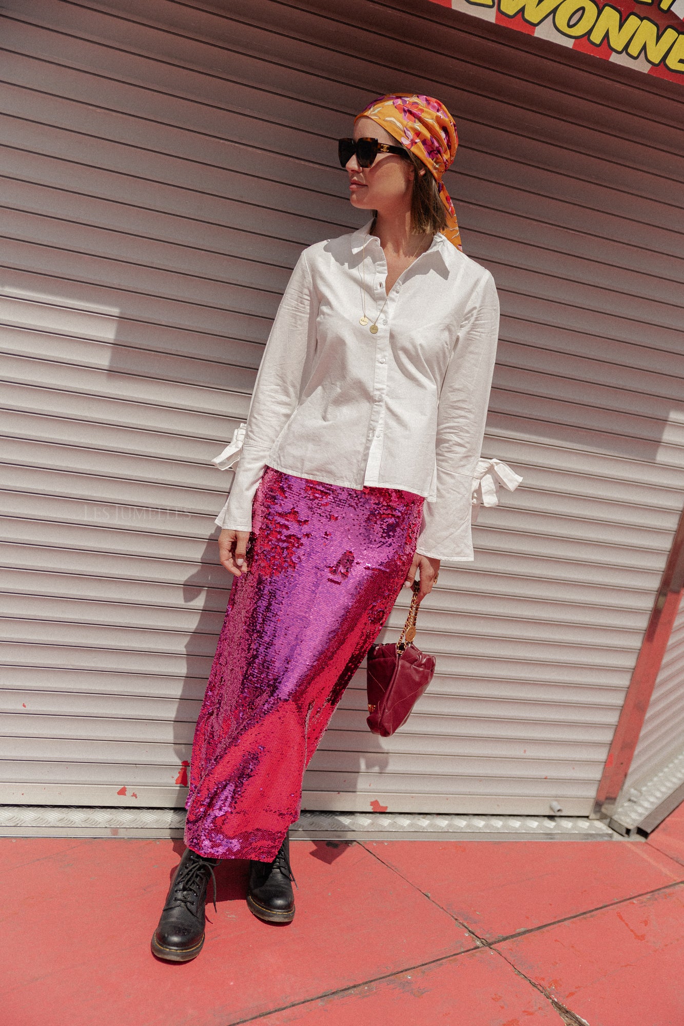 VINian L/S chemise à détail noué cloud dancer
