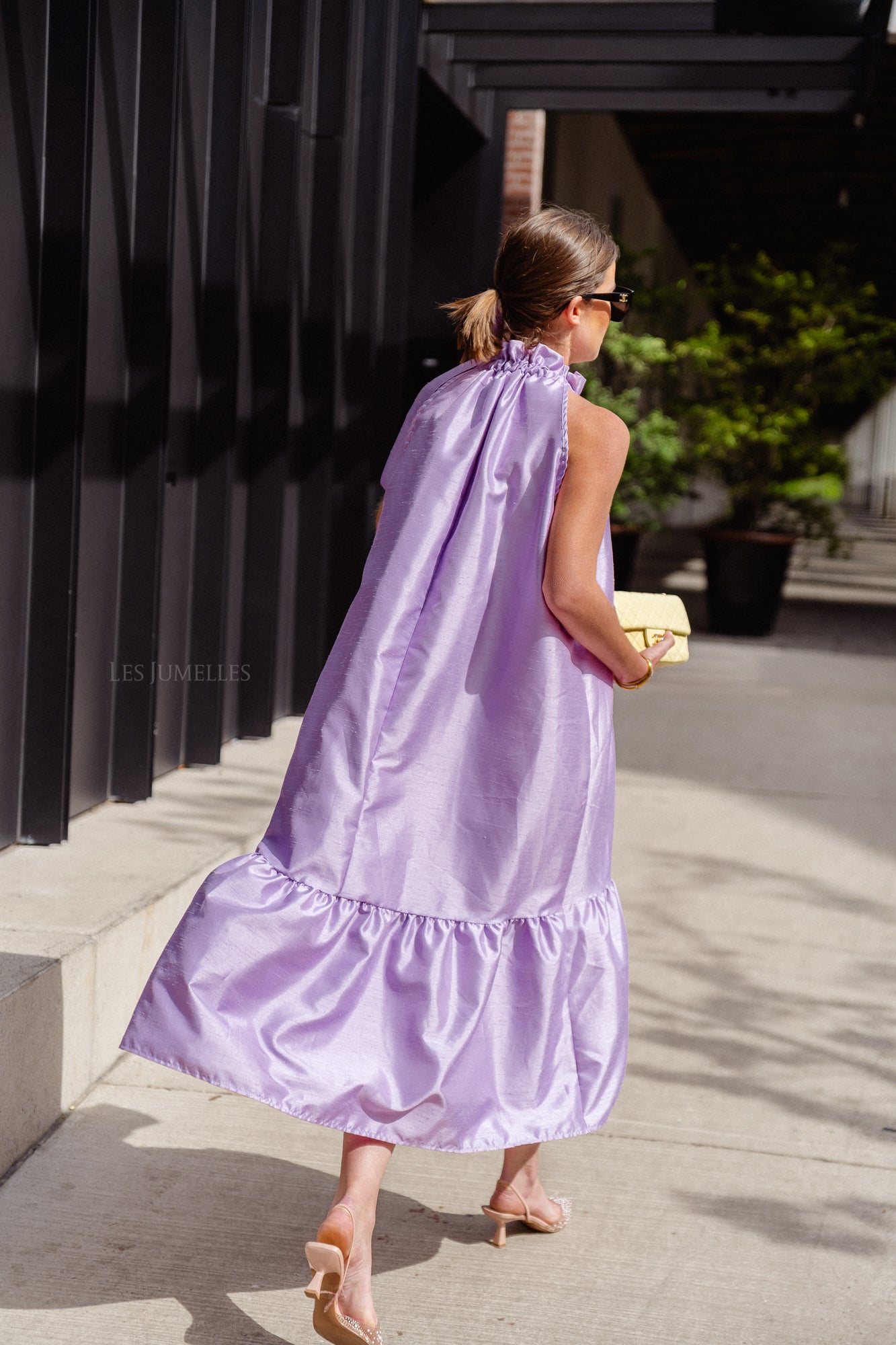 Ella maxi jurk met halternek lila