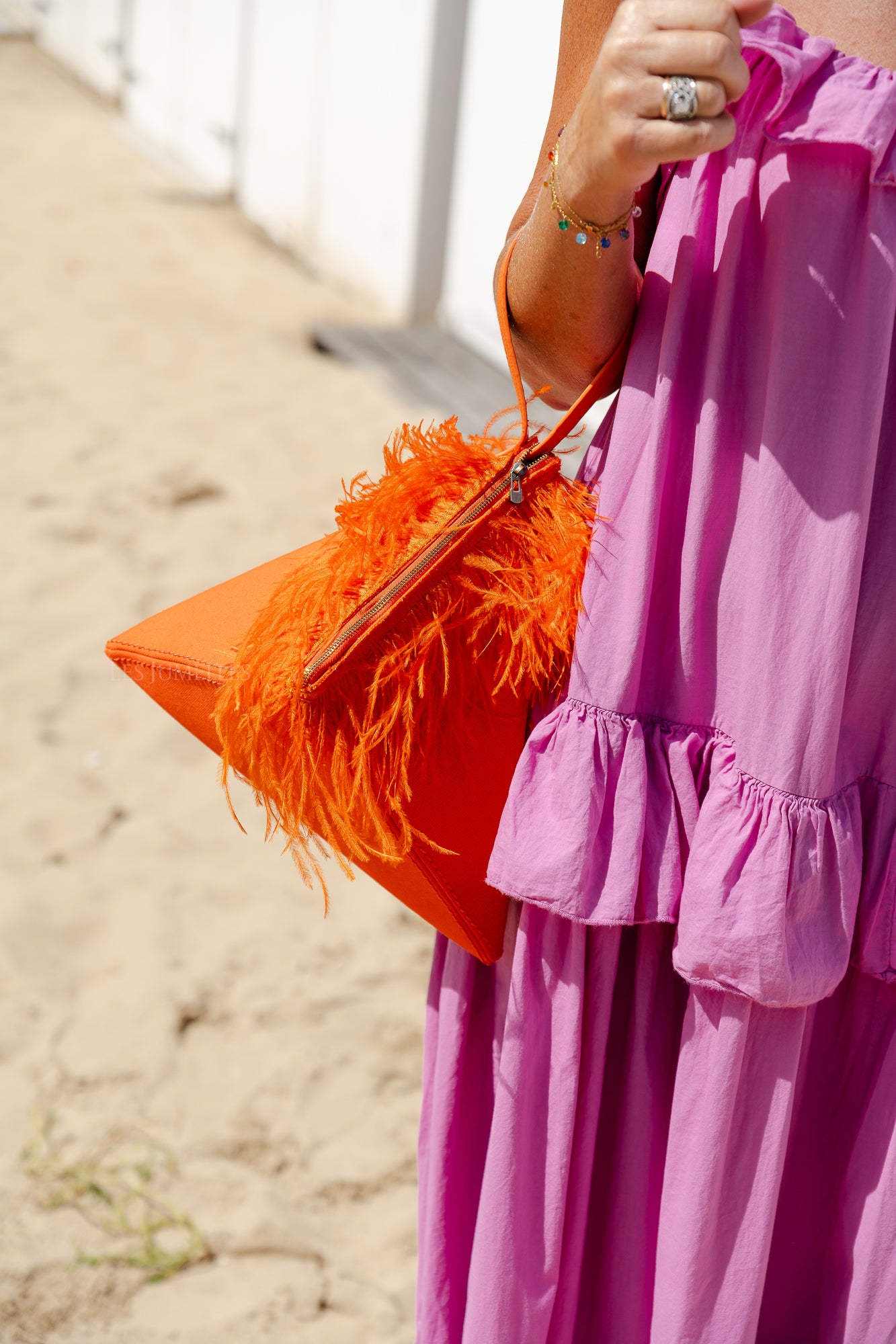 Natti triangle bag orange