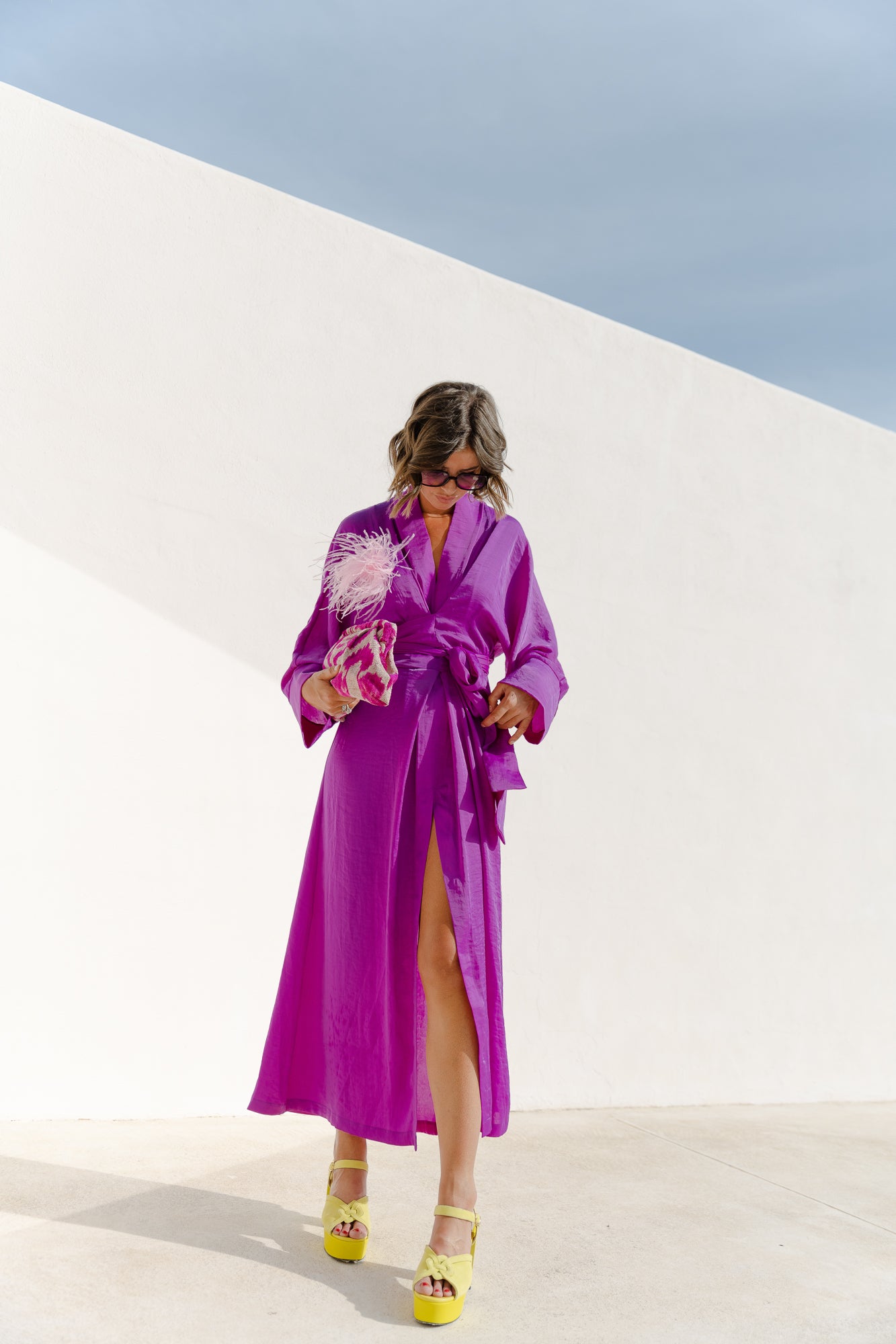 <tc>Chloe kimono jurk paars</tc>