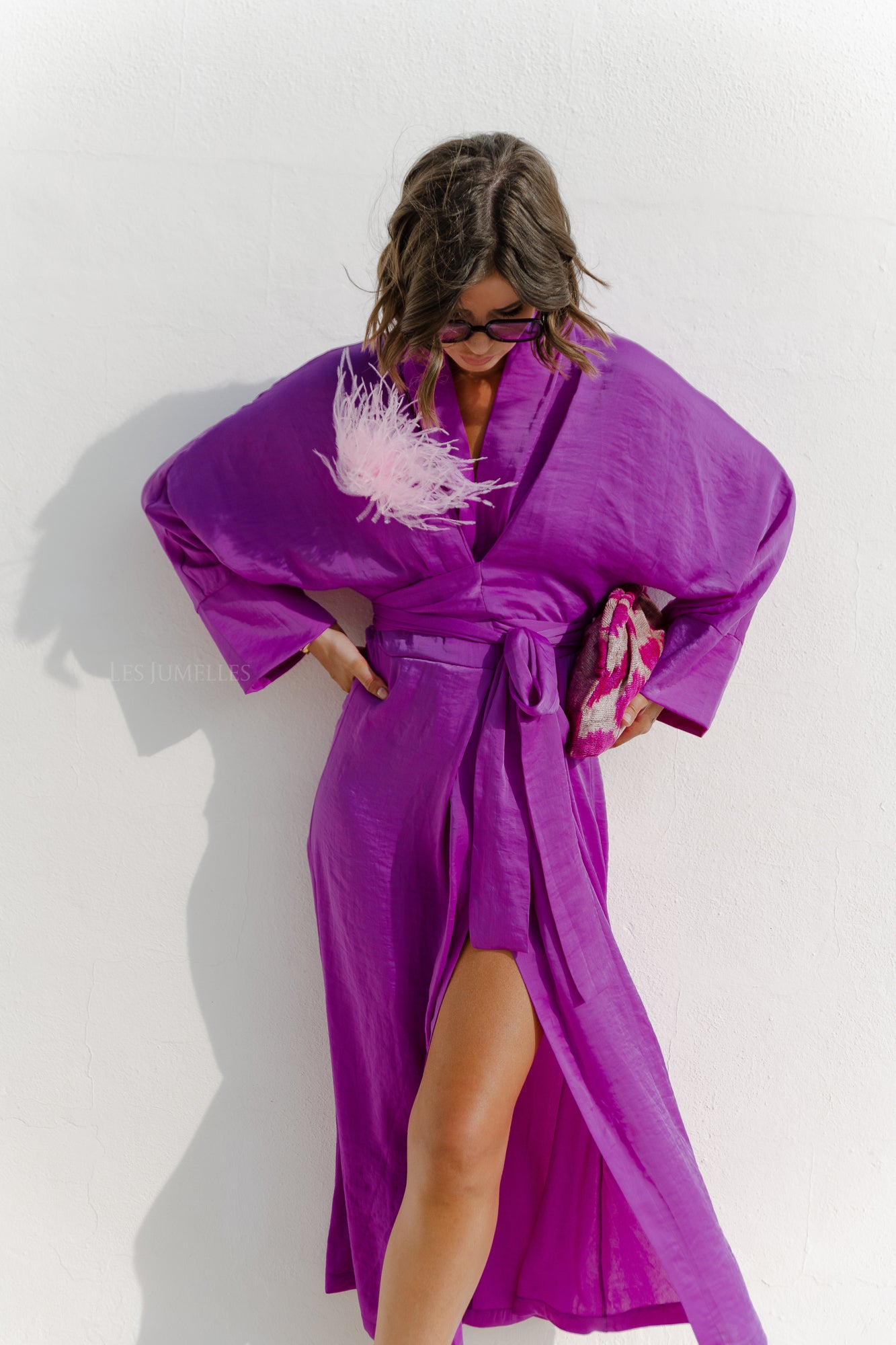 <tc>Chloe kimono jurk paars</tc>