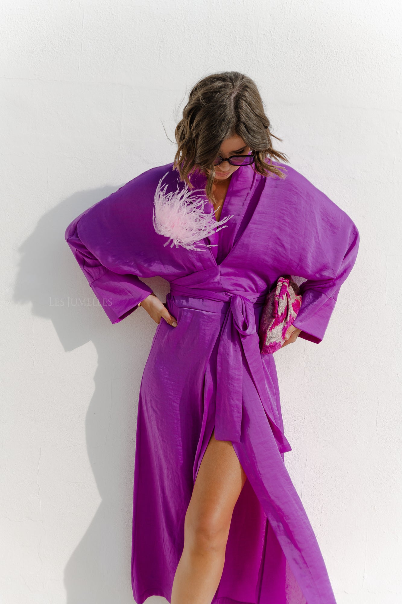 <tc>Chloe kimono jurk paars</tc>
