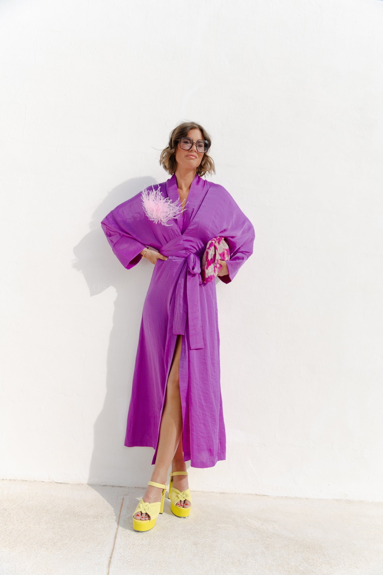 <tc>Chloe kimono jurk paars</tc>