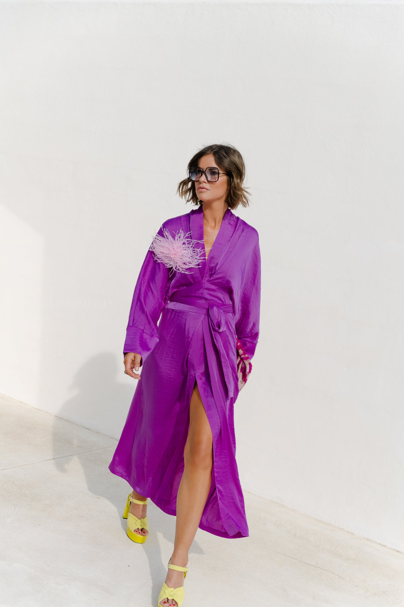 <tc>Chloe kimono jurk paars</tc>