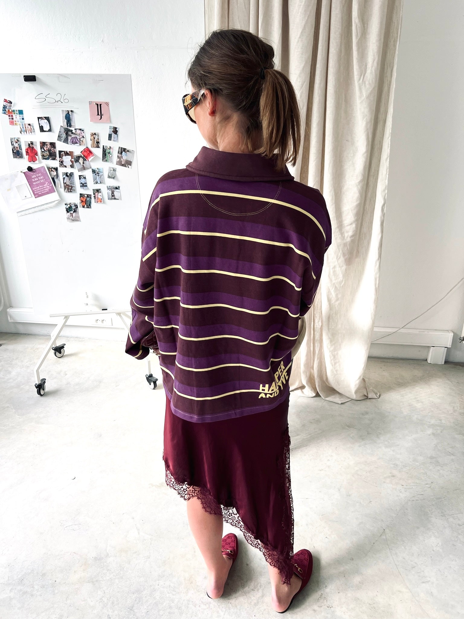 Odette lace skirt burgundy