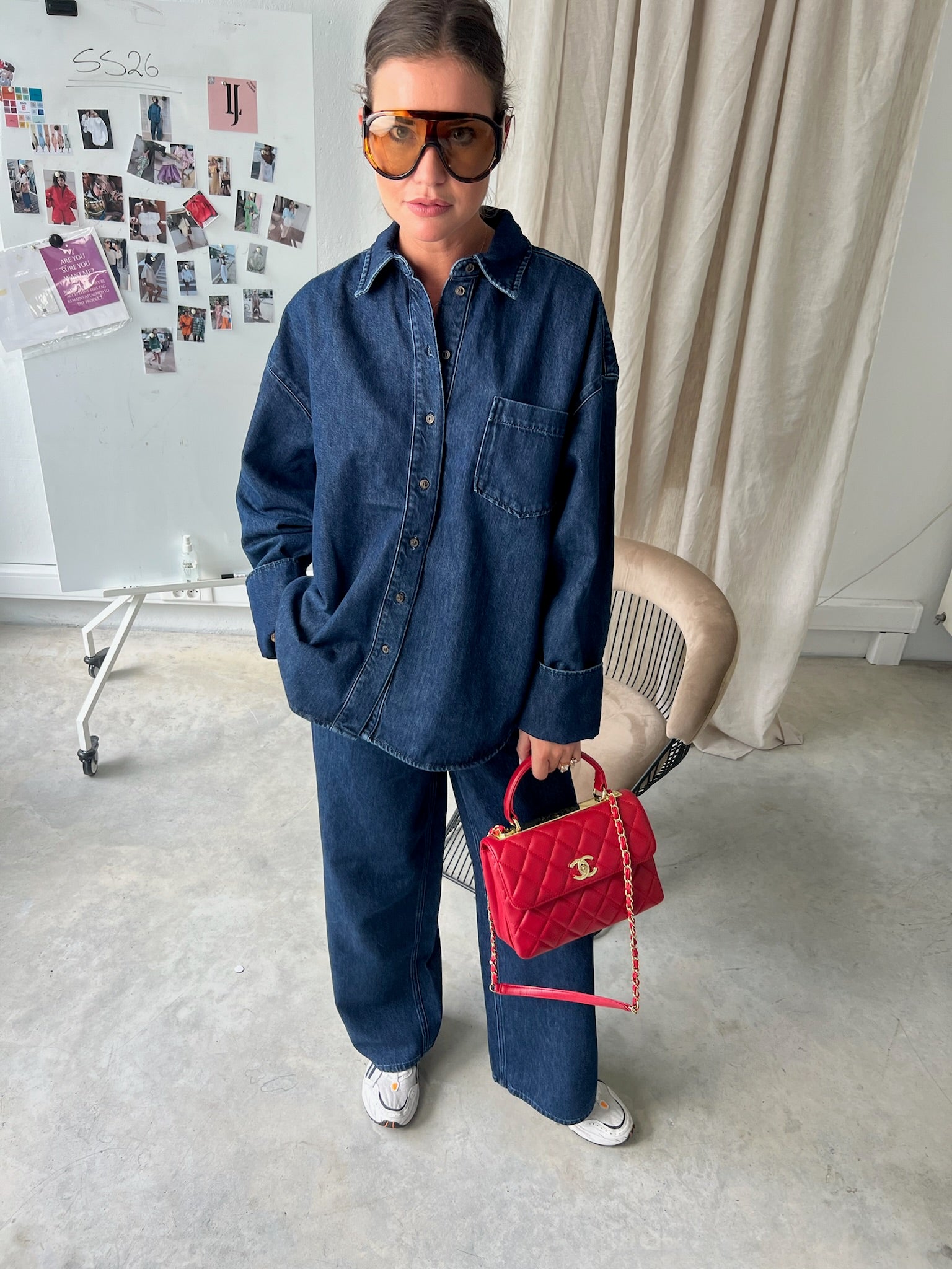 SLFOversized mella-bora denim shirt