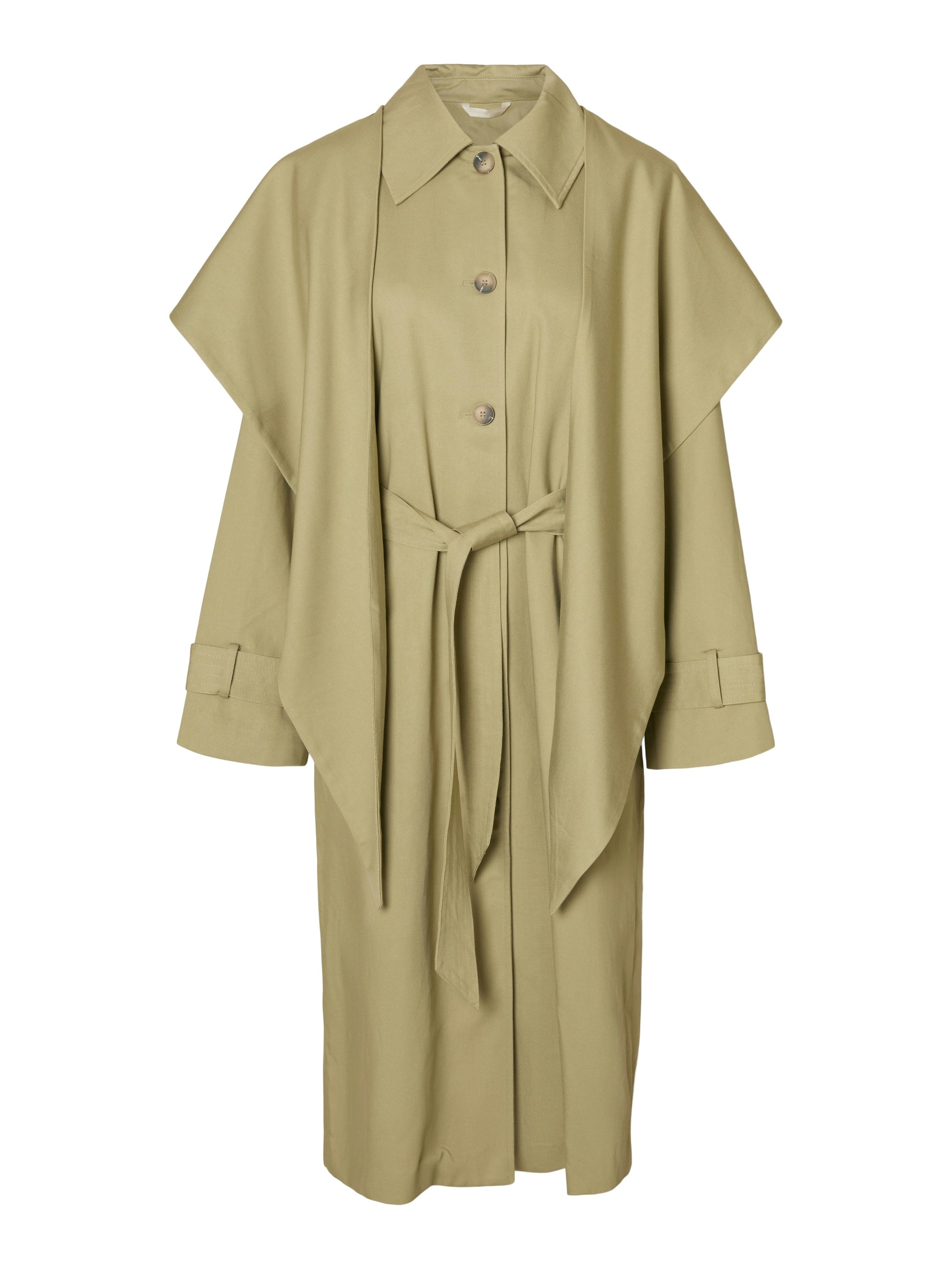 SLFSandra scarf coat slate green