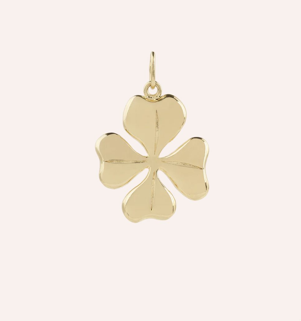 Lucky shamrock charm gold plated