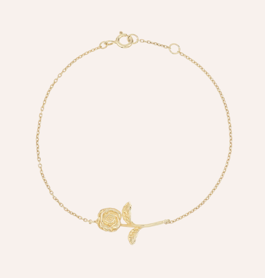 Honourable rose bracelet gold plated