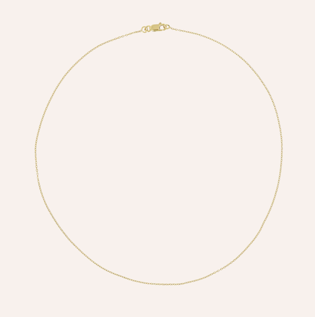 Anchor plain necklace short gold plated