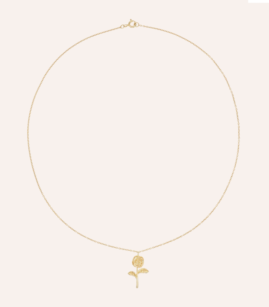 Honourable rose necklace gold plated