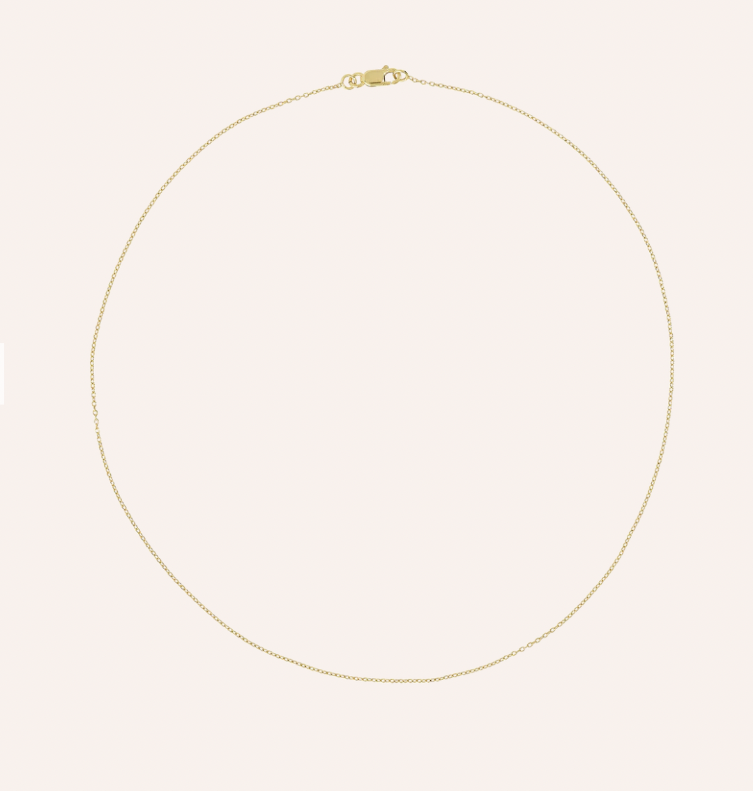 Anchor plain necklace medium gold plated