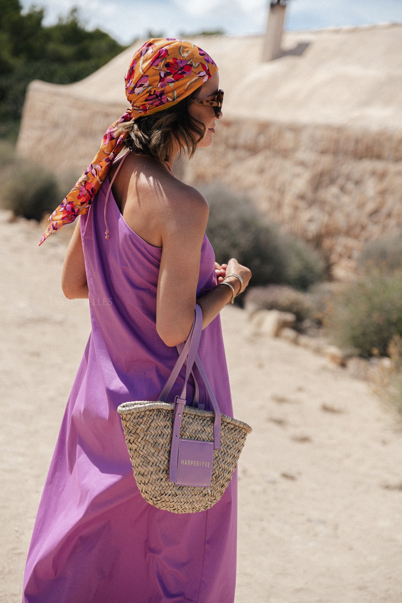 Sarah One-Shoulder Maxikleid Orchidee