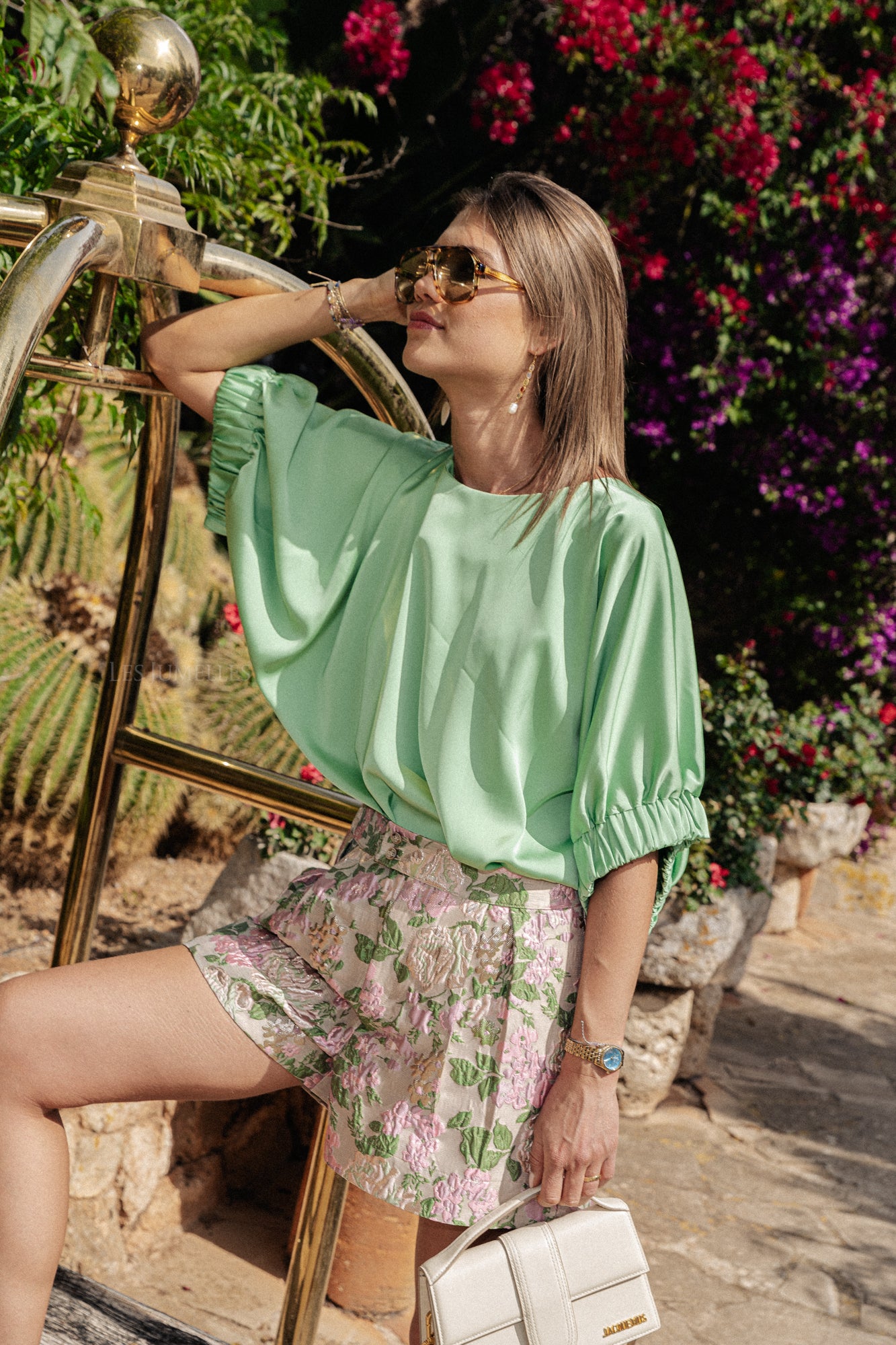 Rita blouse pastel green