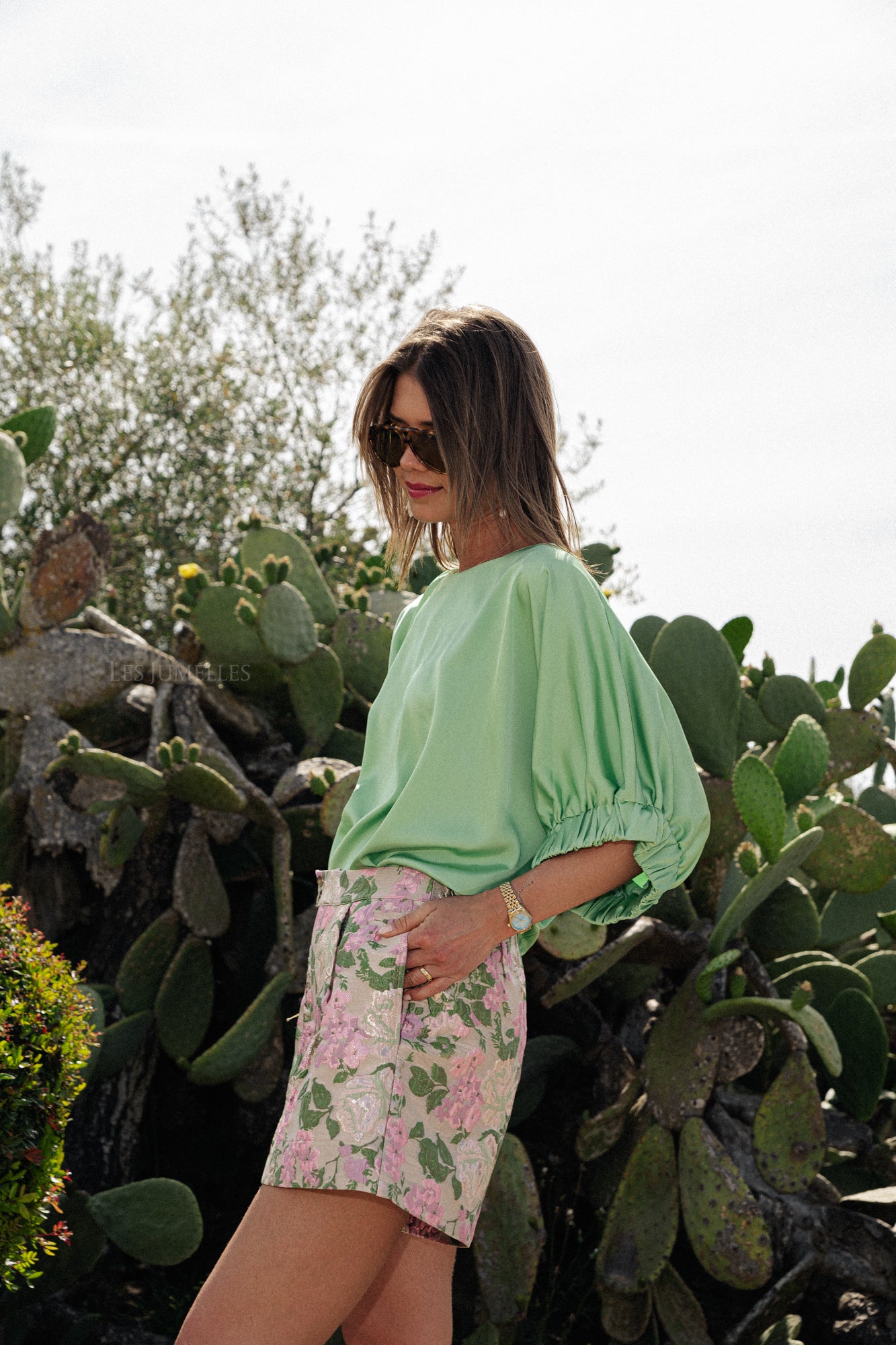 Rita blouse pastel green