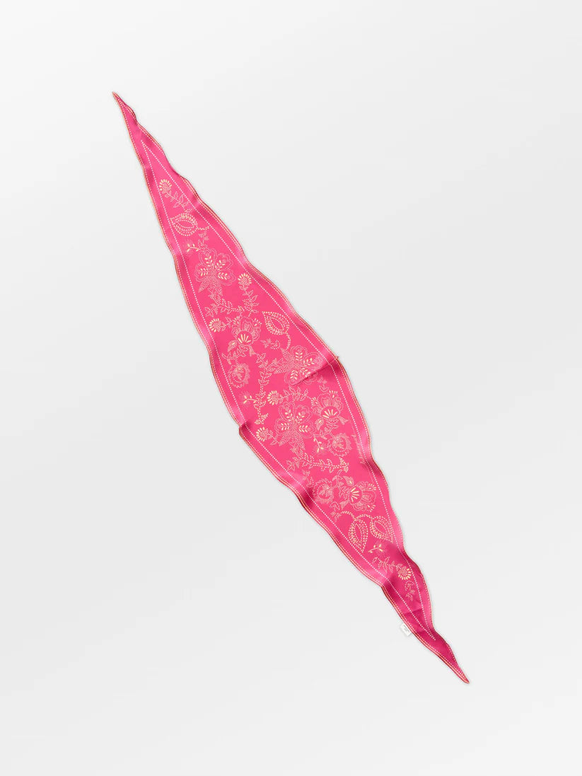 Dotted Flora diamond scarf carmine pink