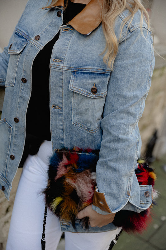 Les Jumelles Melanie denim jacket blue