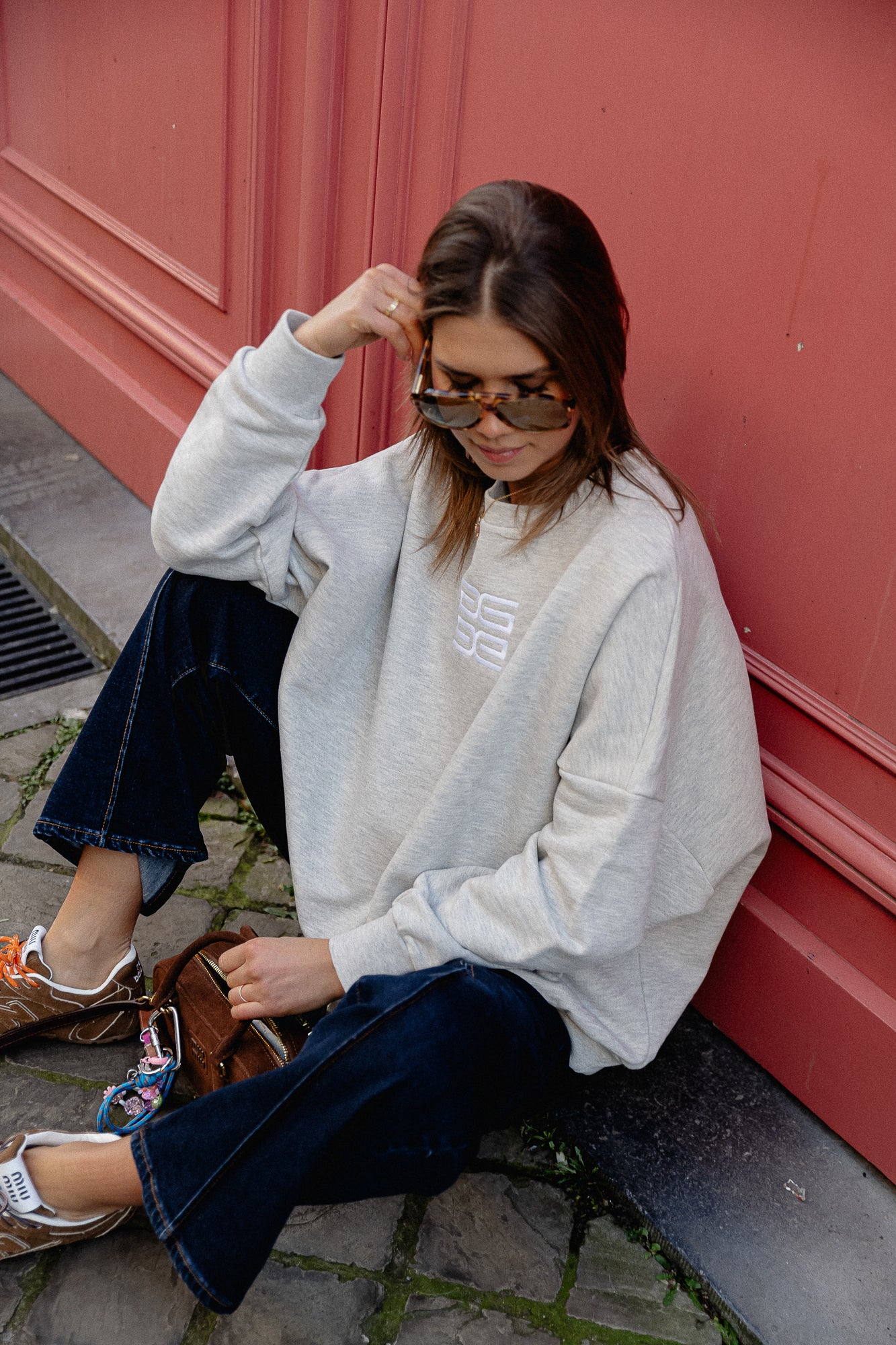 LullaGZ OZ sweatshirt light grey melange