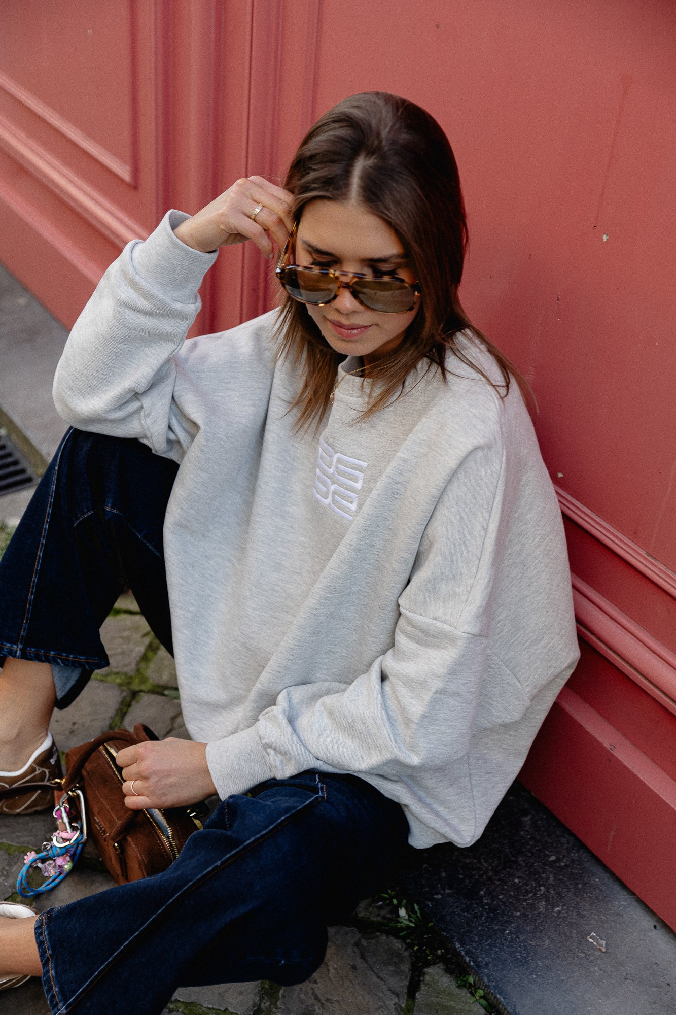 LullaGZ OZ sweatshirt light grey melange