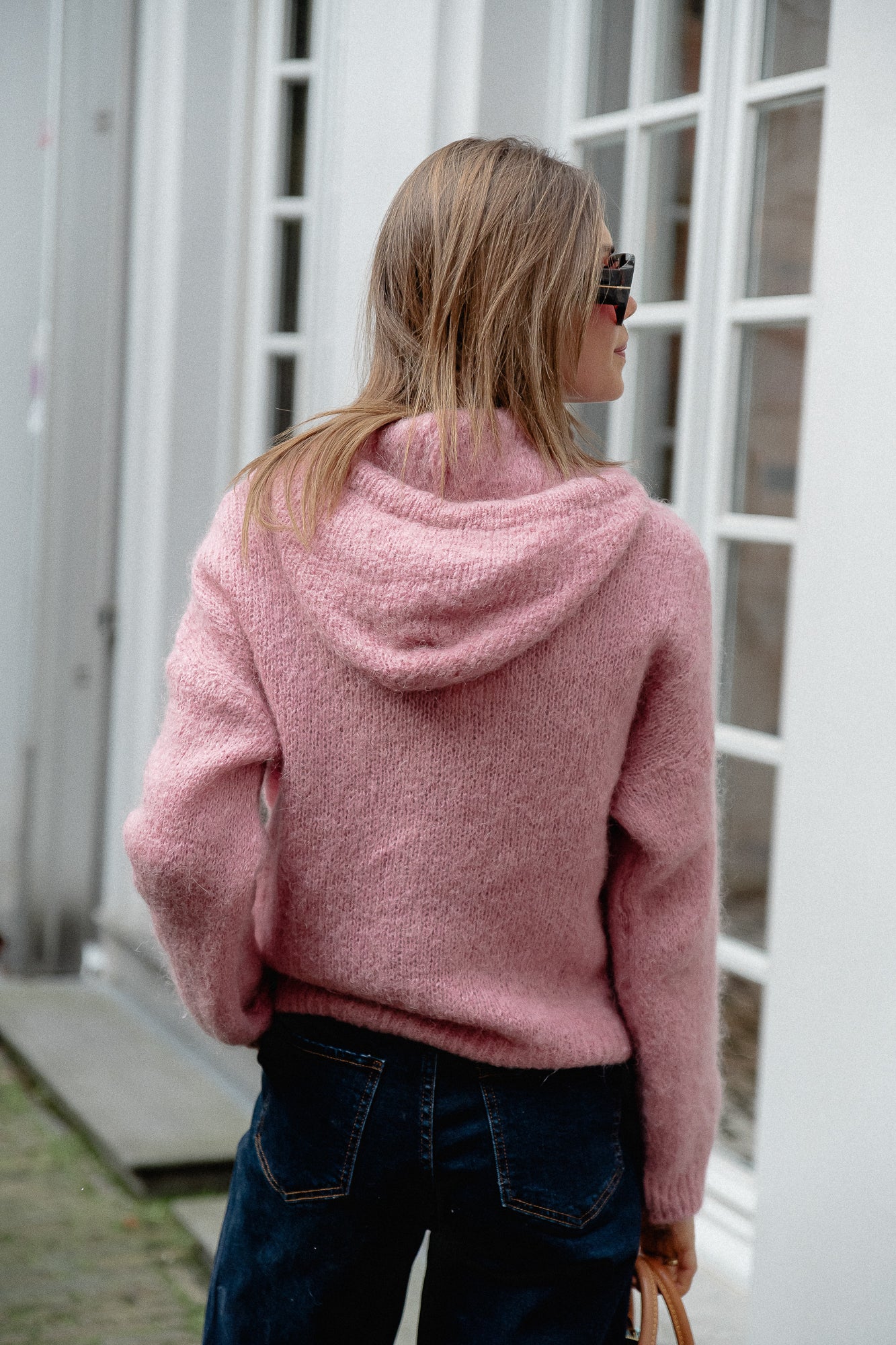 Lucie hooded jumper dusty rose