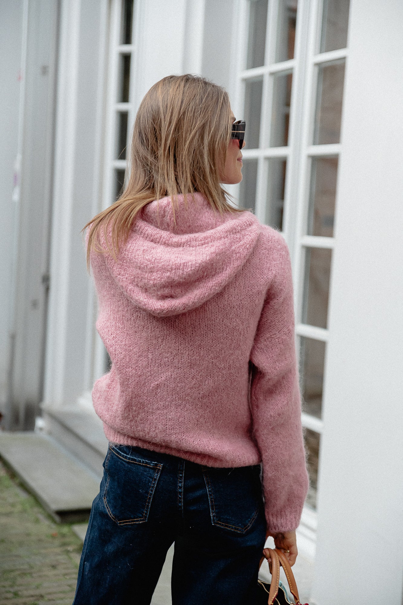 Lucie hooded jumper dusty rose