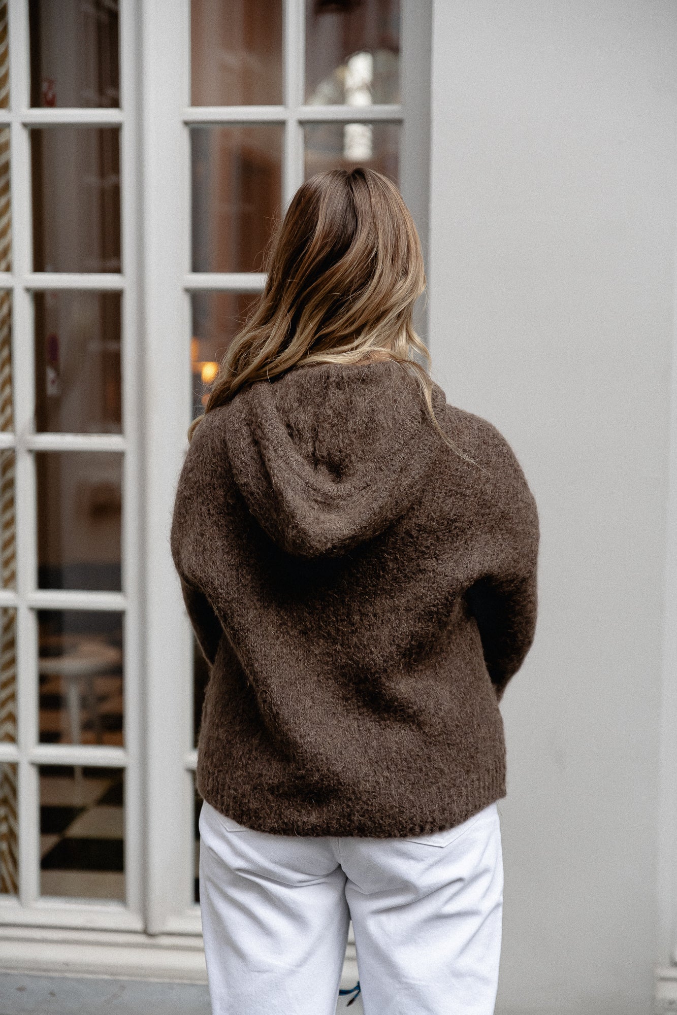 Lucie hooded jumper brown