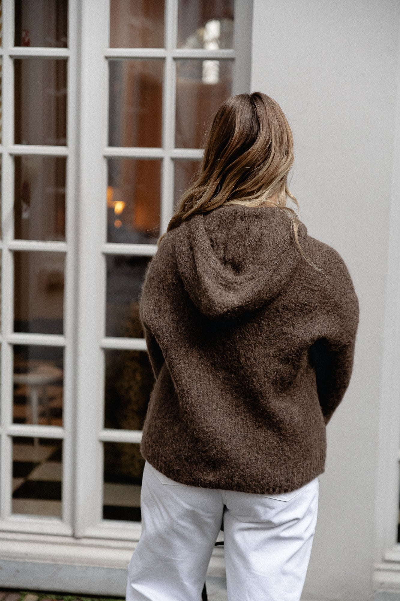 Lucie hooded jumper brown