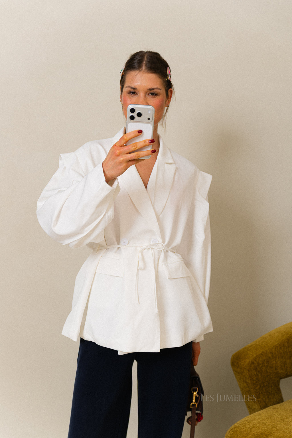 Valérie blazer blanc neige