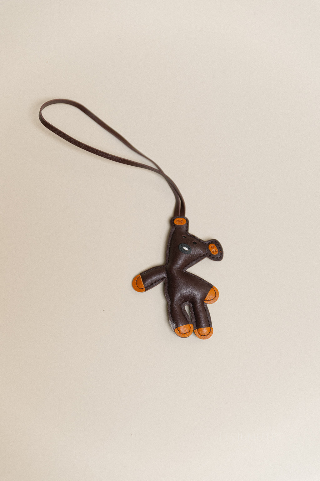 Teddy bear keychain dark brown