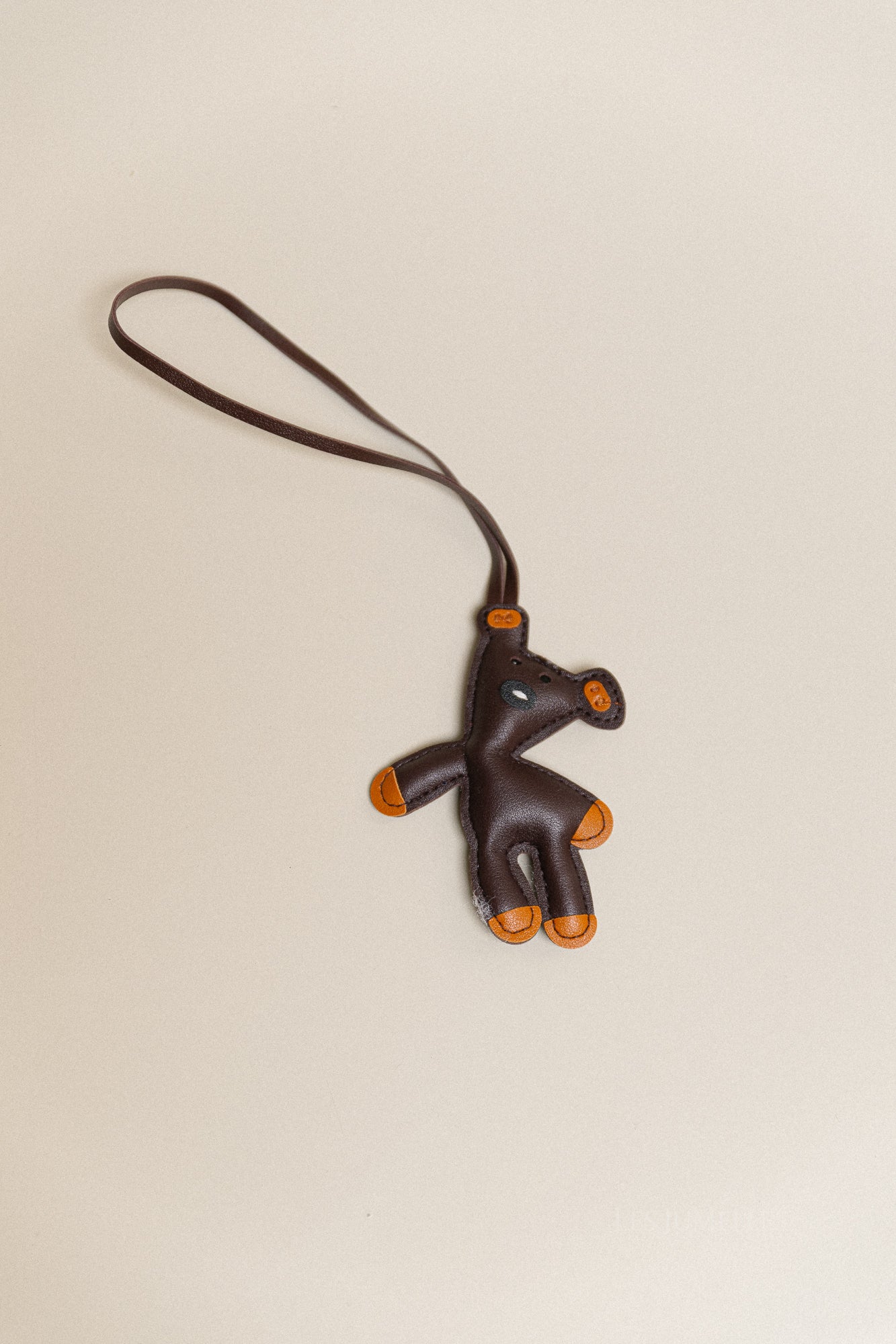 Teddy bear keychain dark brown