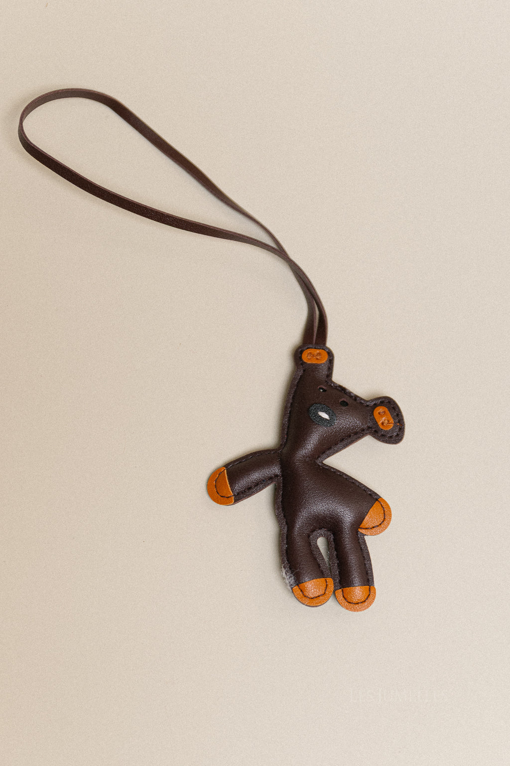 Teddy bear keychain dark brown