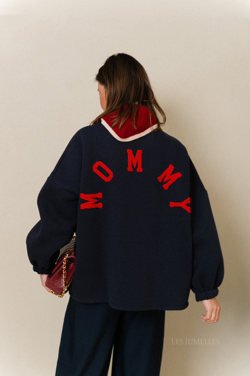 ORIGINAL 'Mommy' sweater navy/red