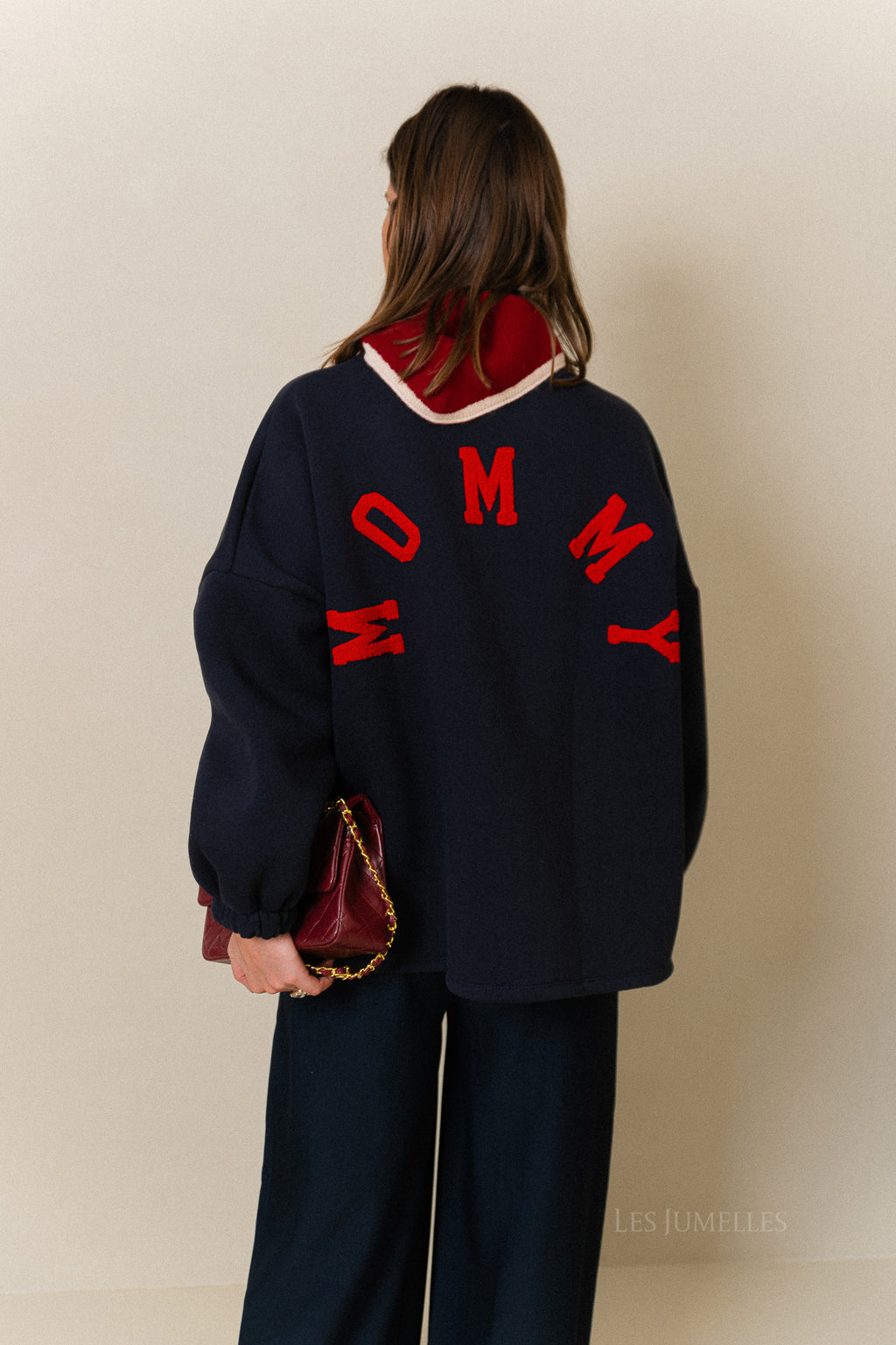 ORIGINAL 'Mommy' sweater navy/red