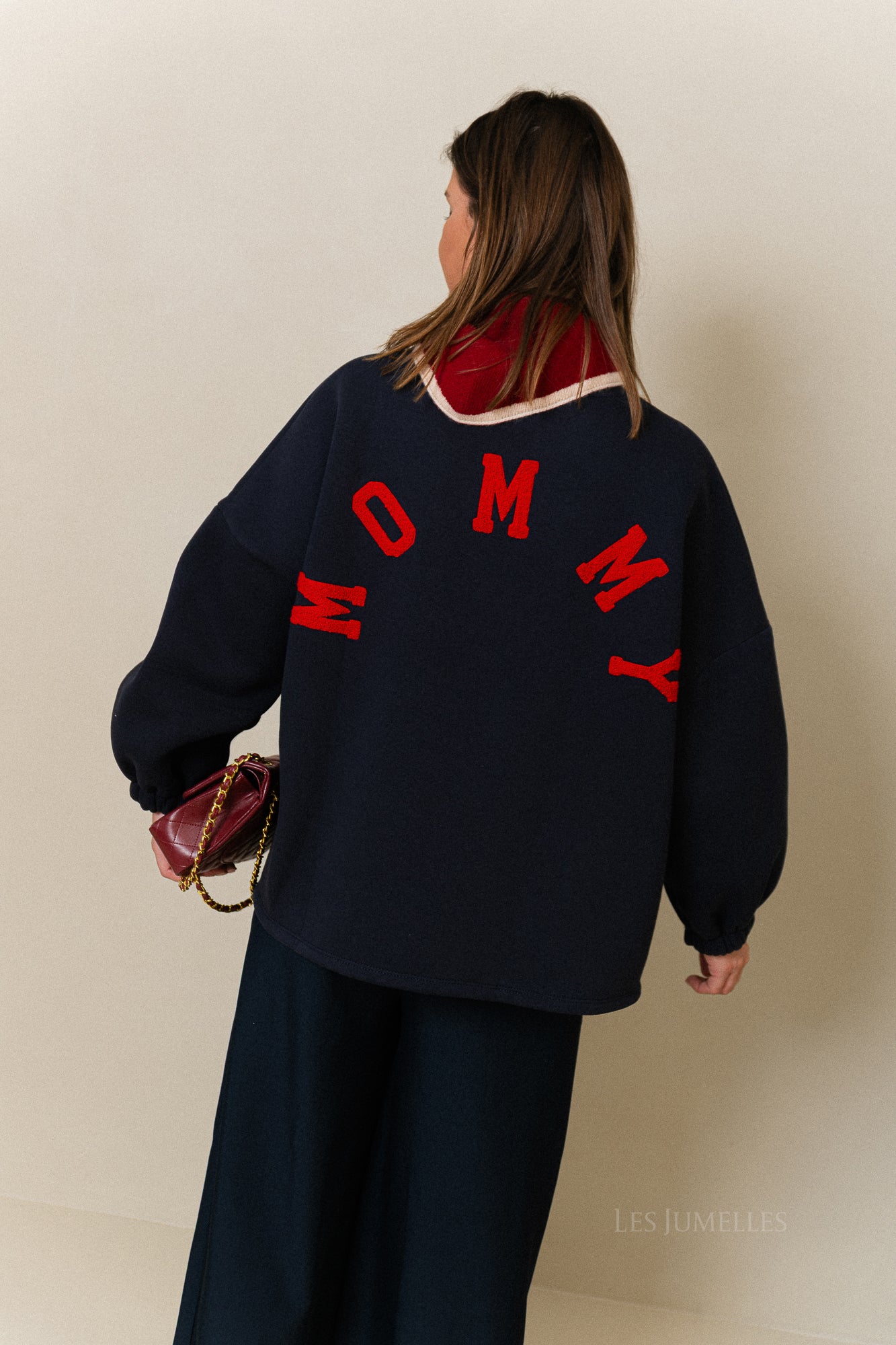 ORIGINAL 'Mommy' sweater navy/red