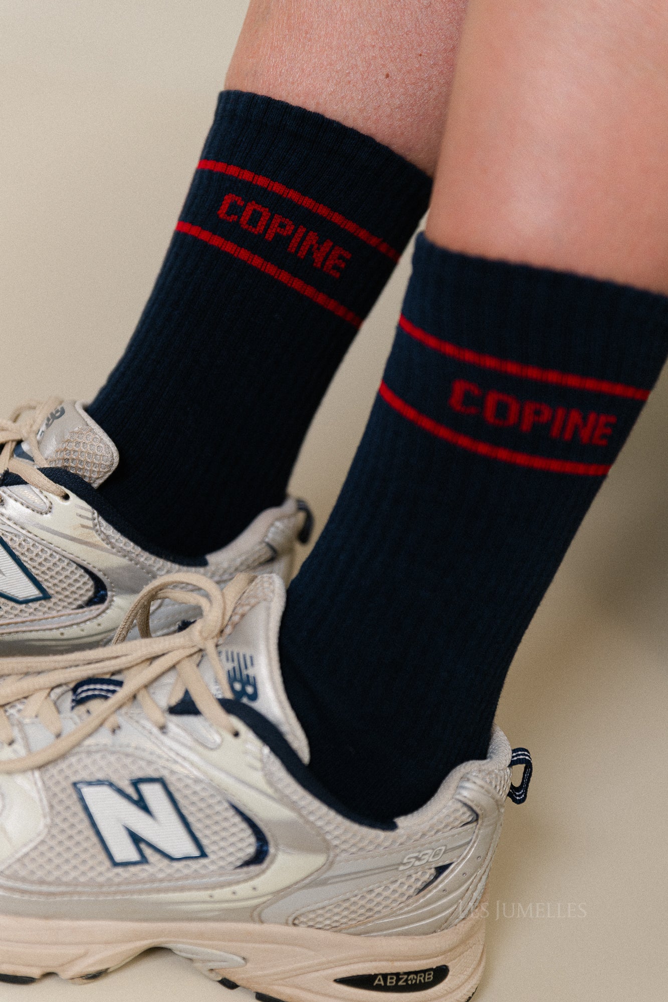Copine socks navy/red