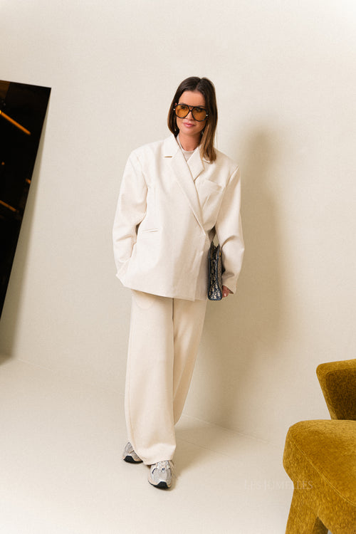 Chloe oversized blazer eggshell