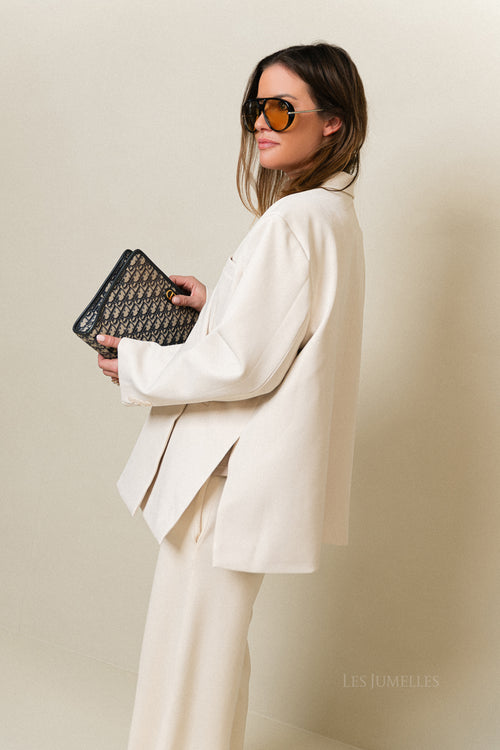 Chloe oversized blazer eggshell