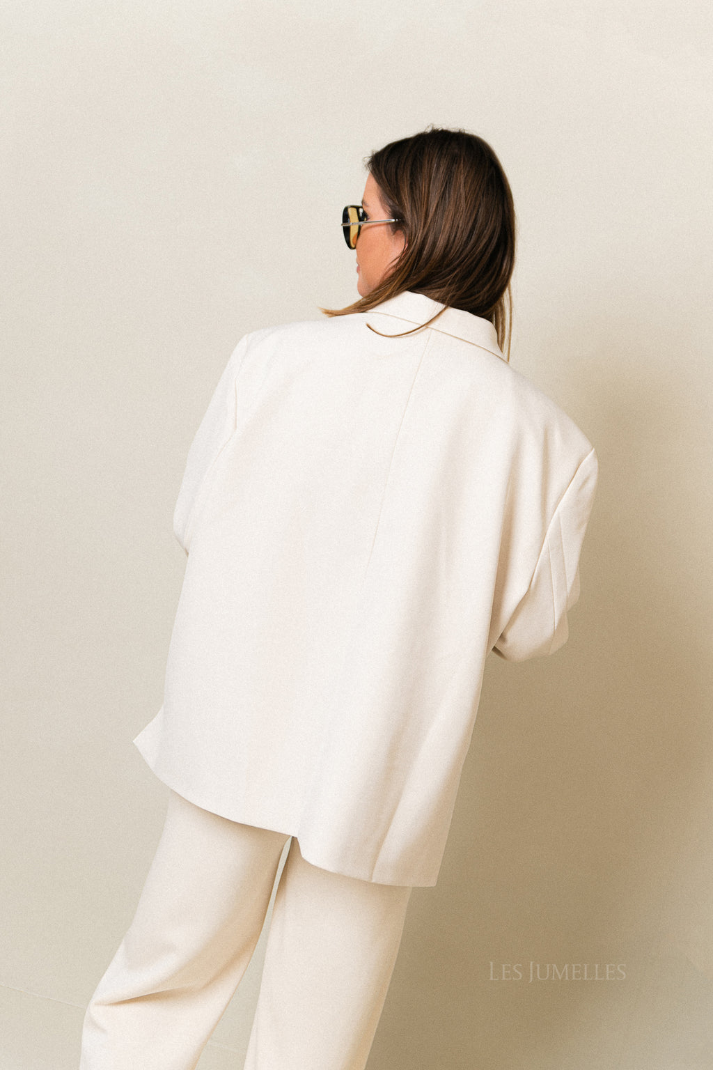 Chloe oversized blazer eggshell