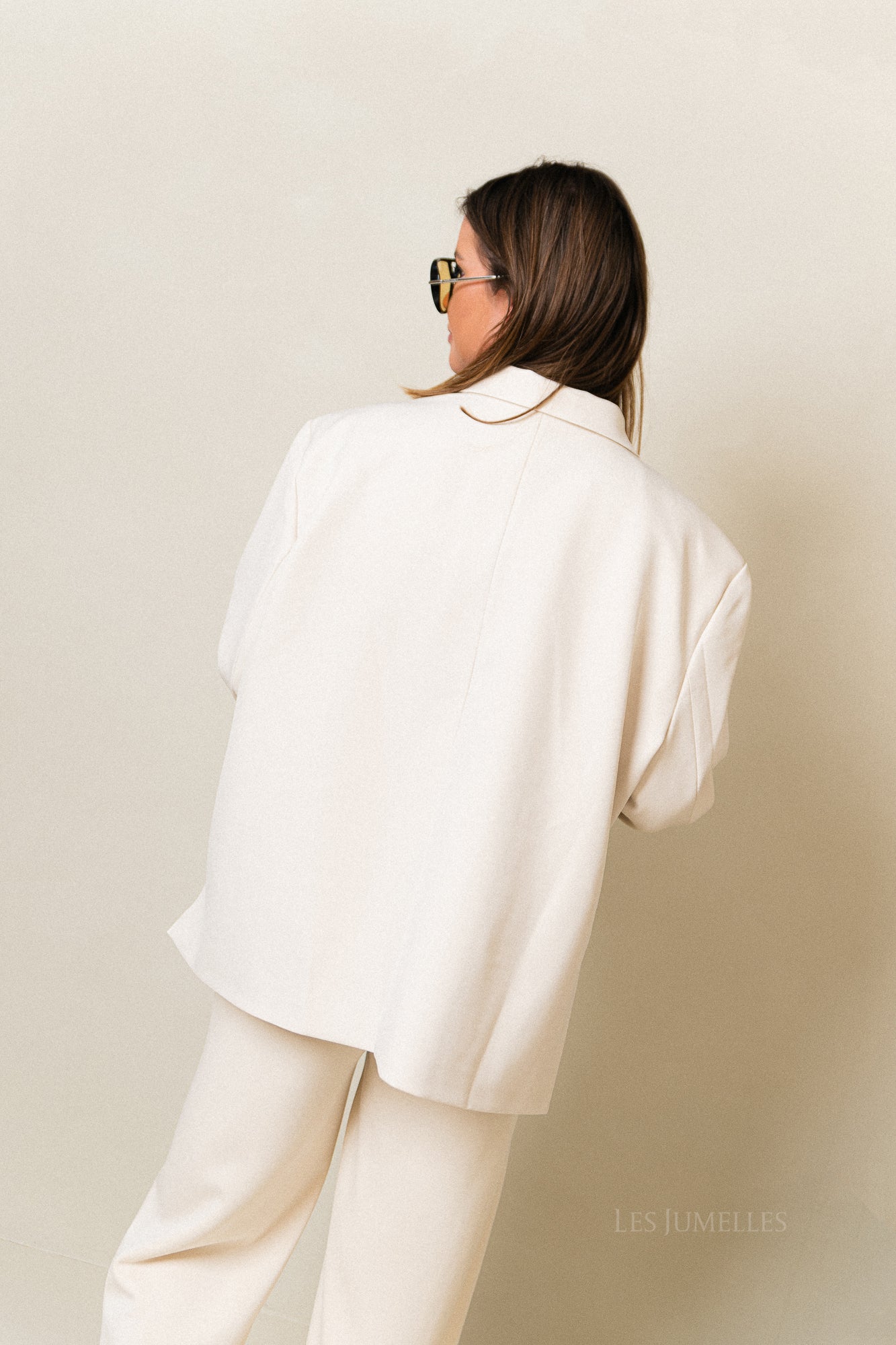 Chloe oversized blazer eggshell