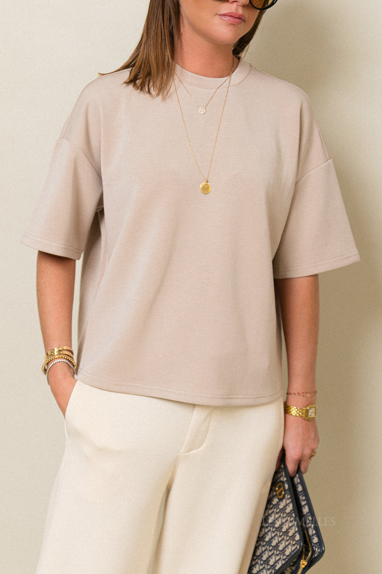 SLFOversized tenny tshirt taupe