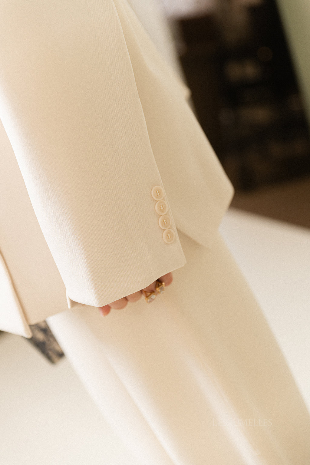 Chloe oversized blazer eggshell