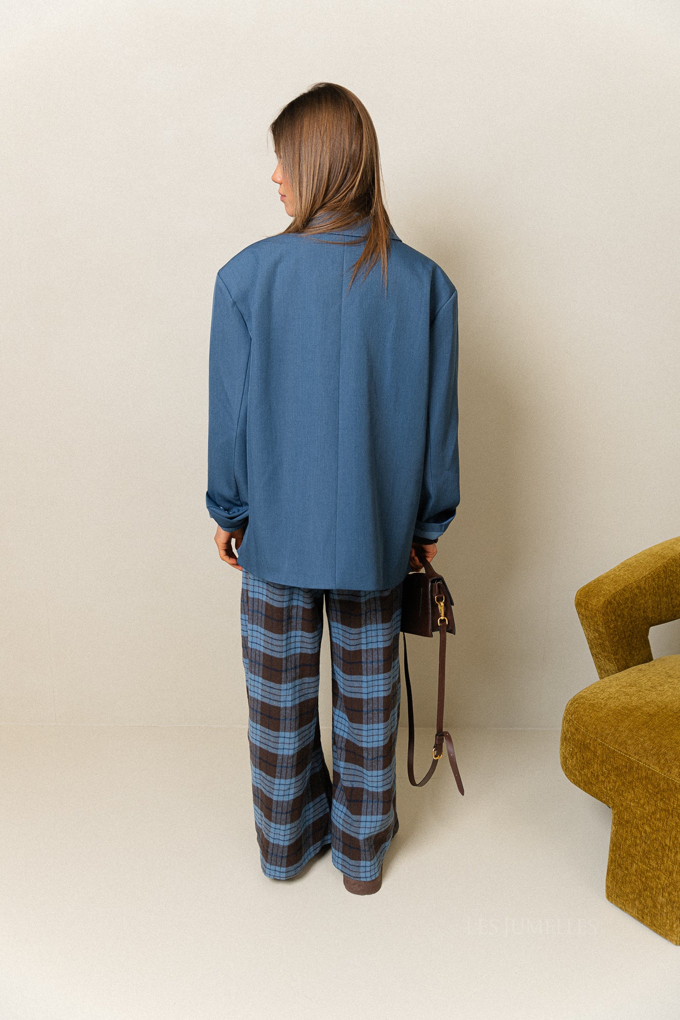 Chloe oversized blazer bleu horizon